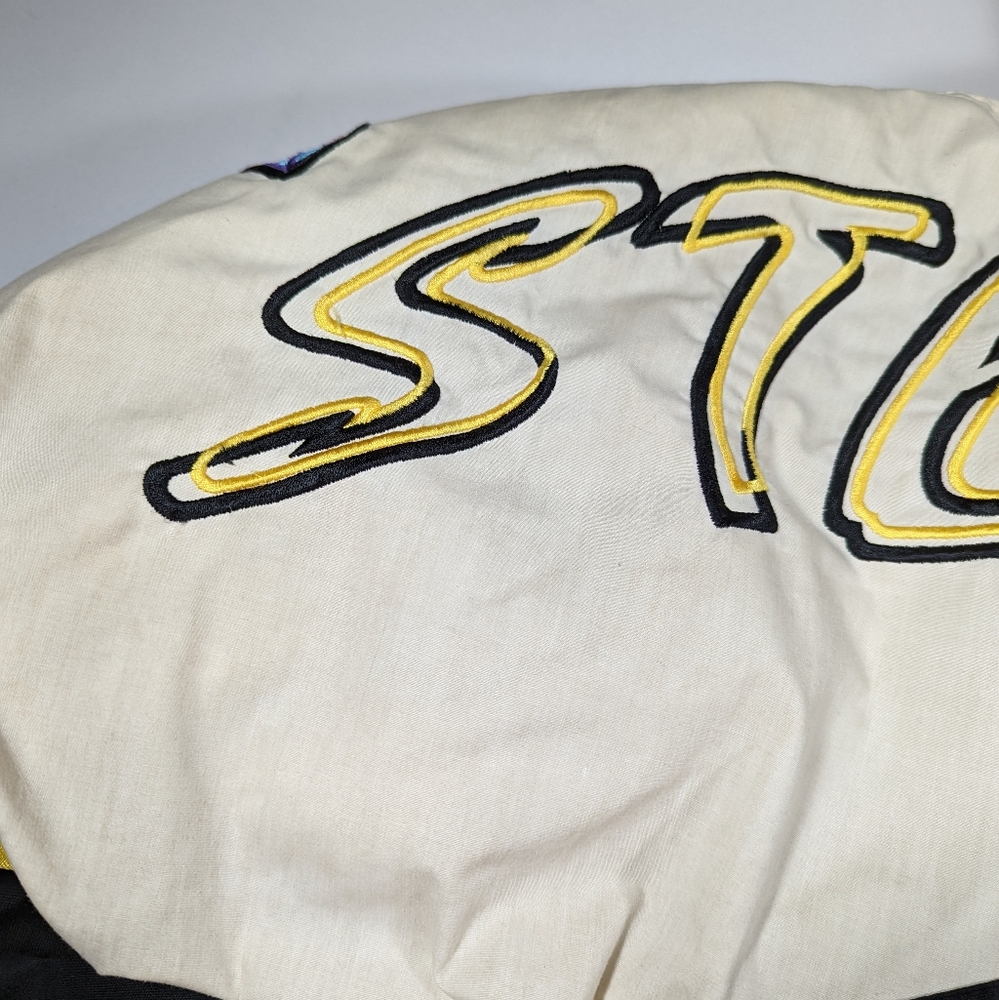 Vtg 1994 NFL 75th Pittsburgh Steelers Sz Large Pro Player Puffer Jacket - Picture 5 of 11